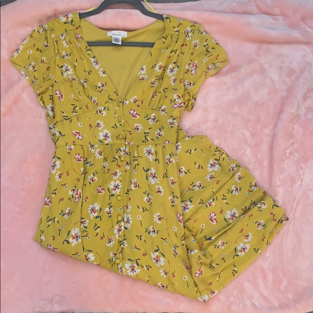 💛Yellow Floral Dress💛
